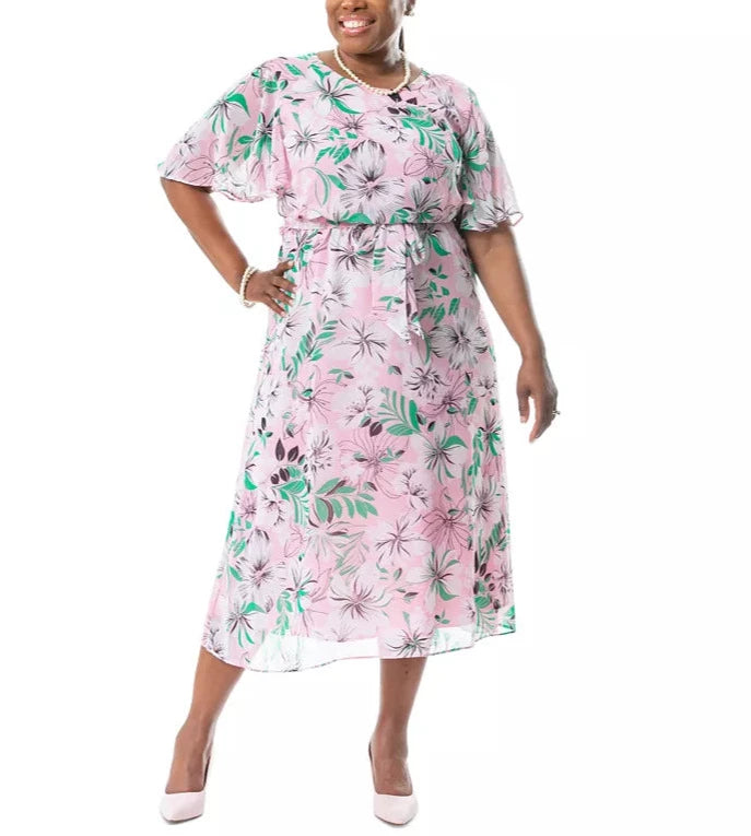 Kasper Julia Floral-Print A-Line Dress
