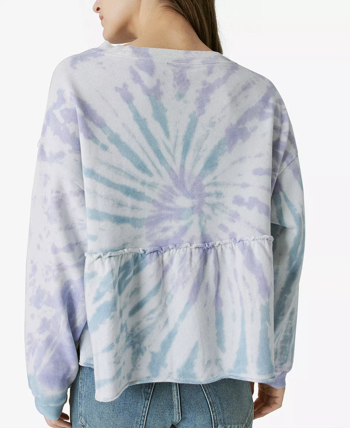 Lucky Brand Puff-Sleeve Peplum Sweatshirt