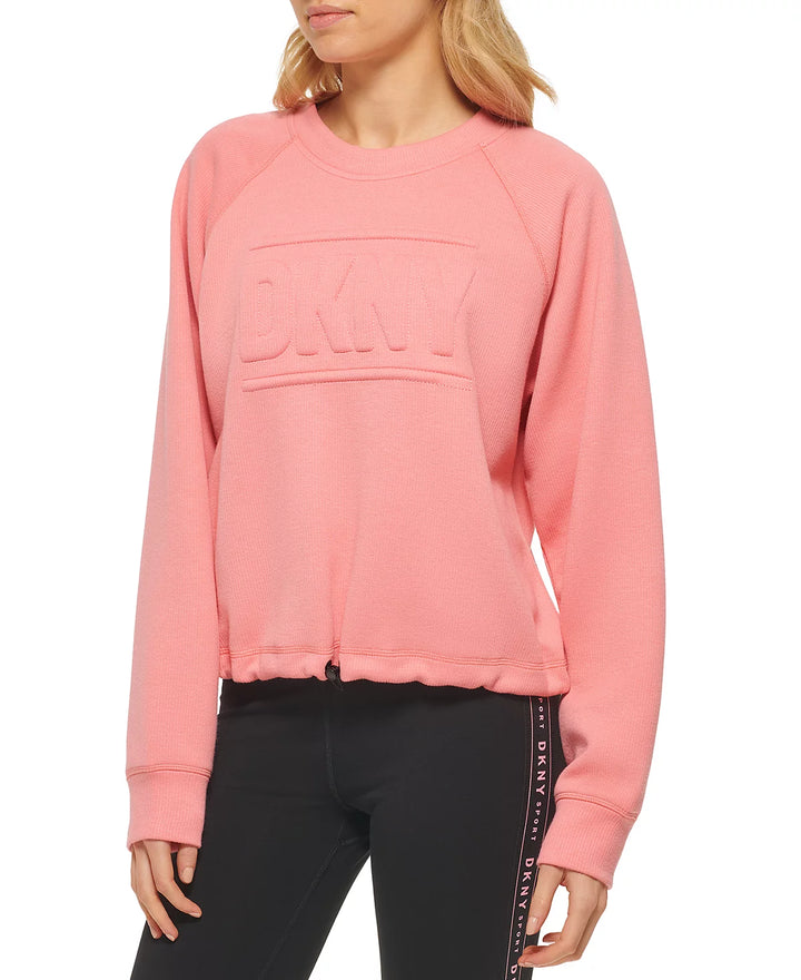 DKNY Varsity Puffed Logo Drawcord Sweatshirt