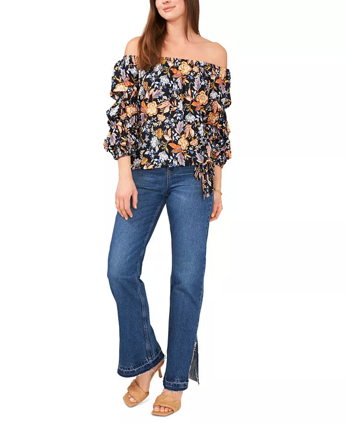 Vince Camuto Floral-Print Off-The-Shoulder Top