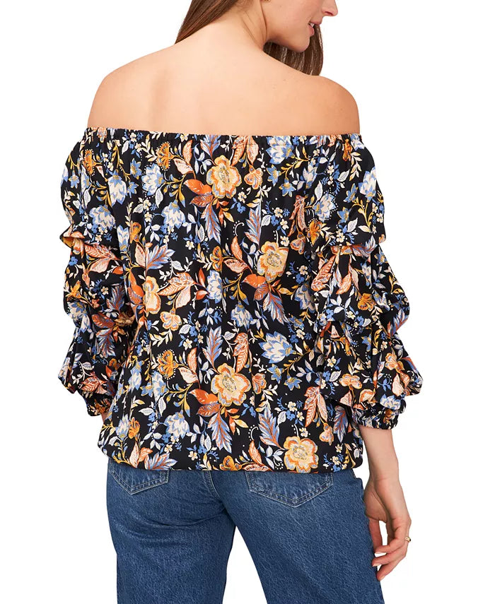 Vince Camuto Floral-Print Off-The-Shoulder Top