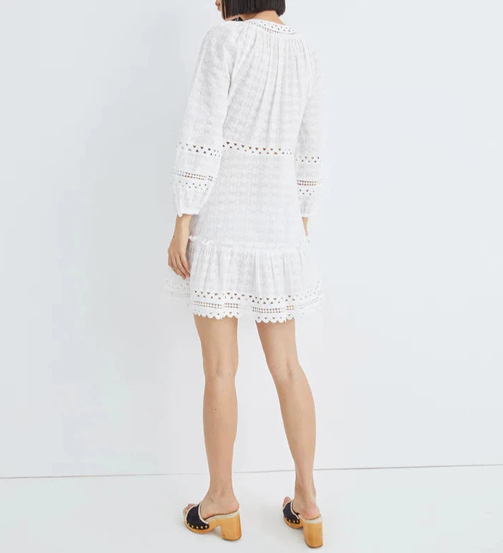 Veronica Beard Daeja Eyelet Mini Dress