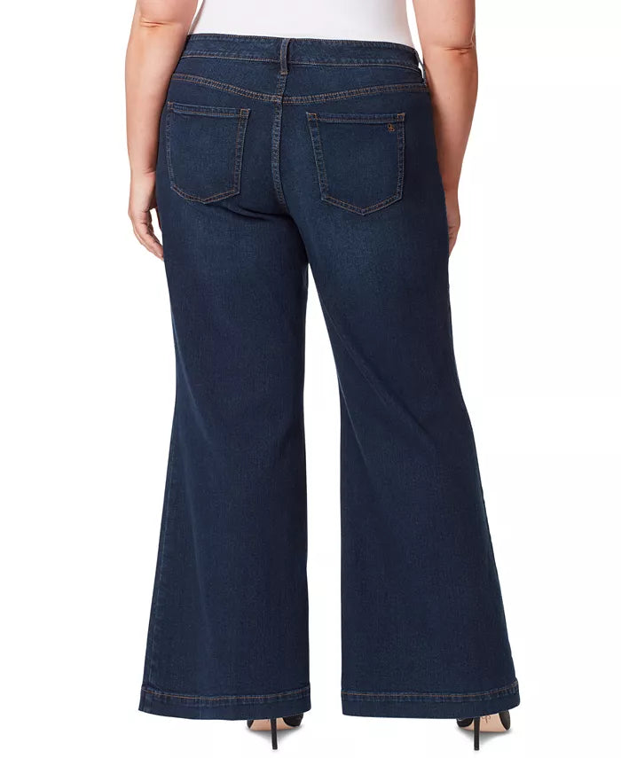 Jessica Simpson Plus Size True Love Trouser Wide-Leg Jeans