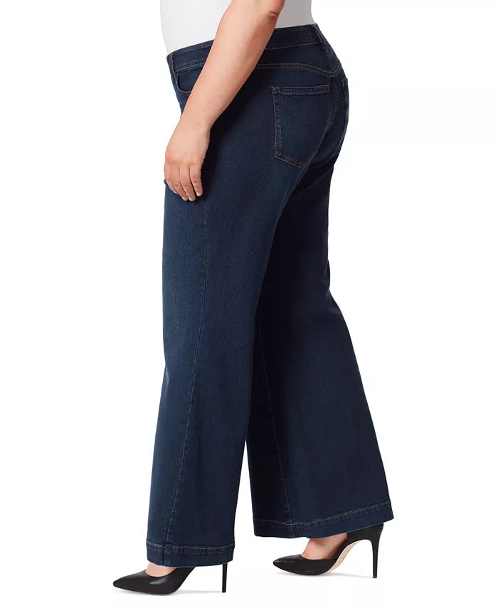 Jessica Simpson Plus Size True Love Trouser Wide-Leg Jeans