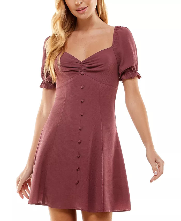 City Studio Sweetheart-Neck Fit & Flare Dress
