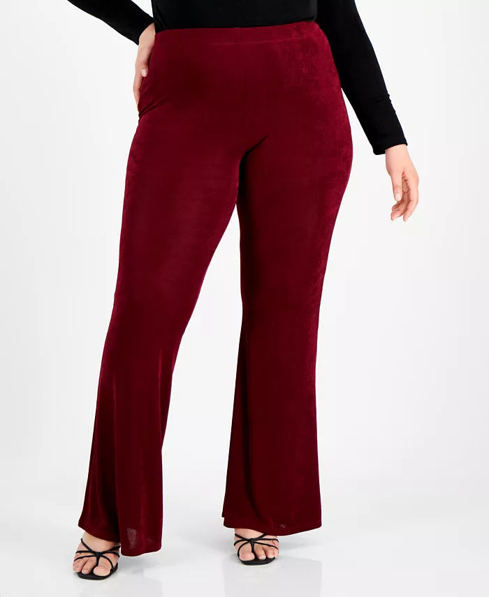 Just Polly Trendy Plus Size Wide-Leg Slink Pants