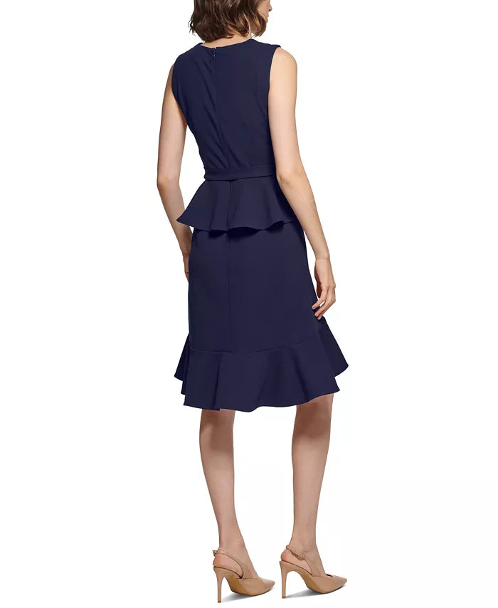 Calvin Klein Petite Ruffled Peplum Dress