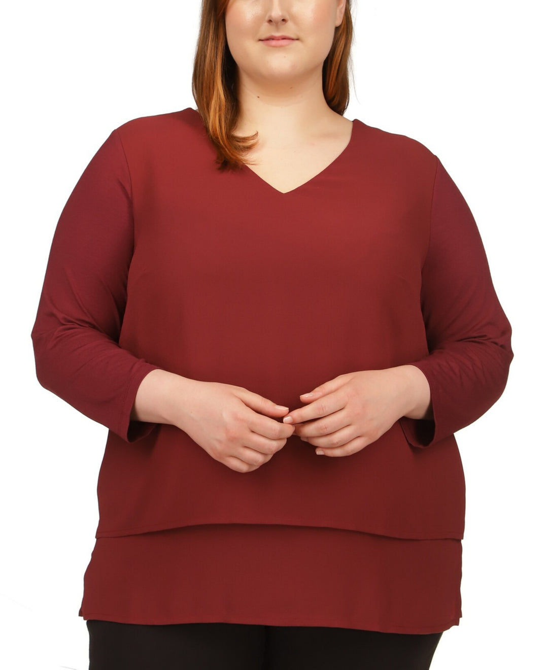 MICHAEL MICHAEL KORS Plus Size Layered-Look Tunic Top
