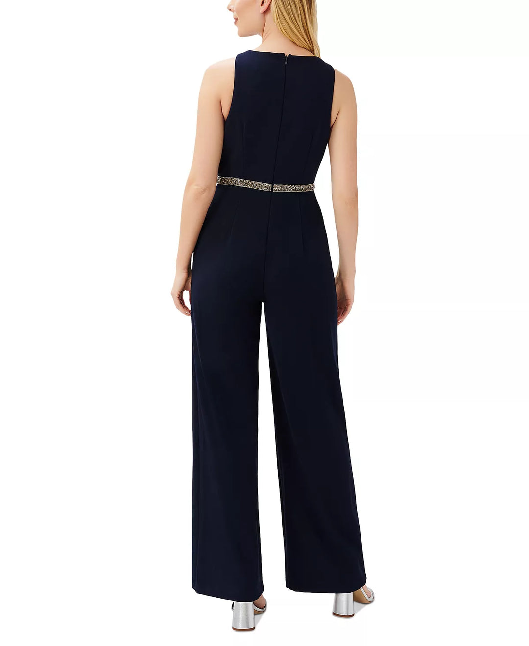 Adrianna Papell Embellished Twist-Front Jumpsuit