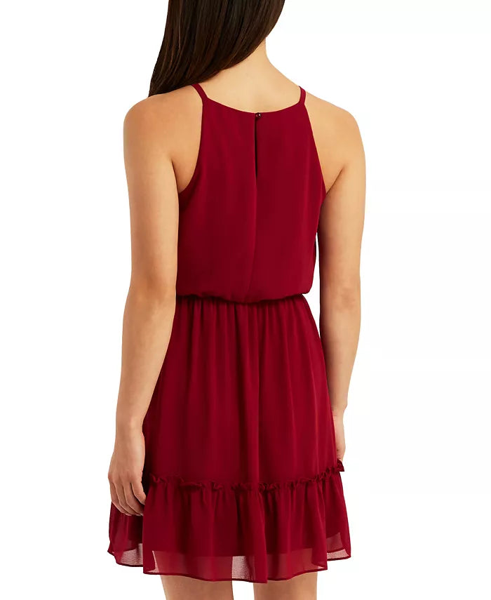 BCX Juniors' High-Neck A-Line Dress