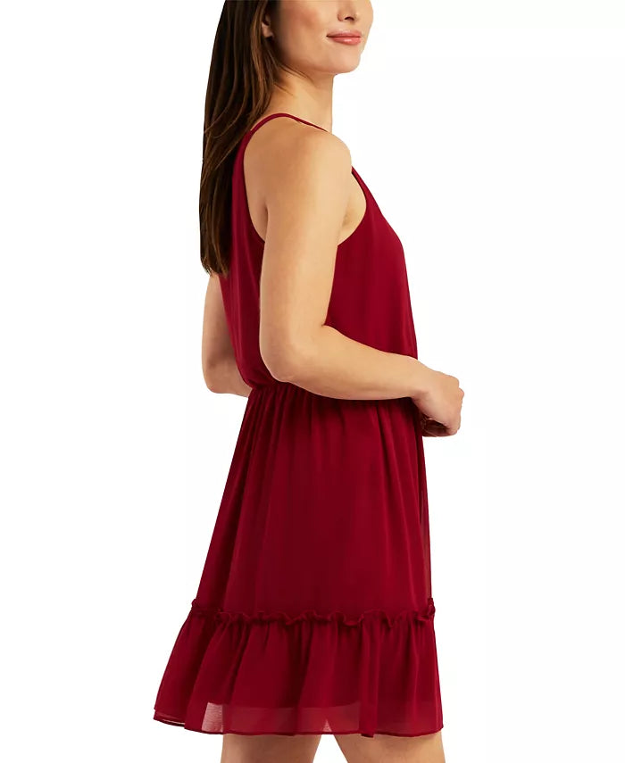 BCX Juniors' High-Neck A-Line Dress