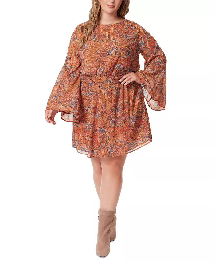 Jessica Simpson Trendy Plus Size Amelia Banded-Waist Dress