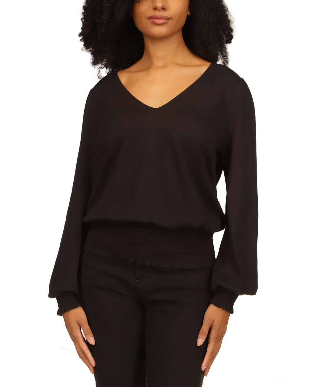 MICHAEL MICHAEL KORS Smocked-Trimmed Top