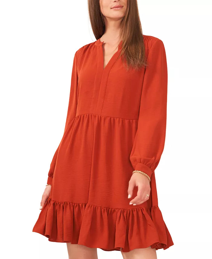 Vince Camuto Women's Ruched Flounce Dress