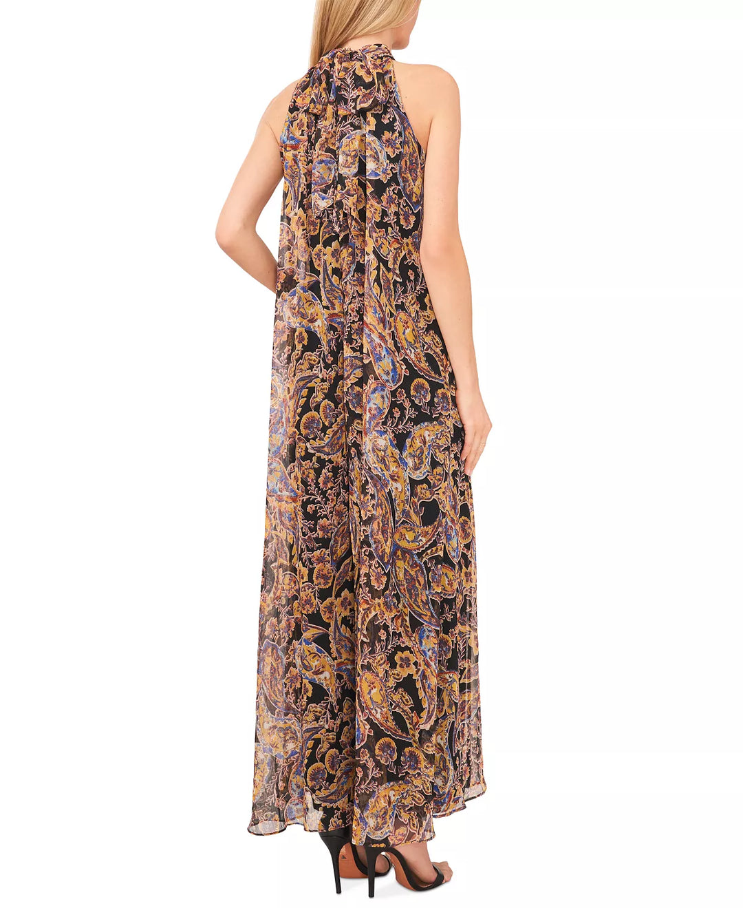 MSK Women's Paisley Halter Wide-Leg Jumpsuit