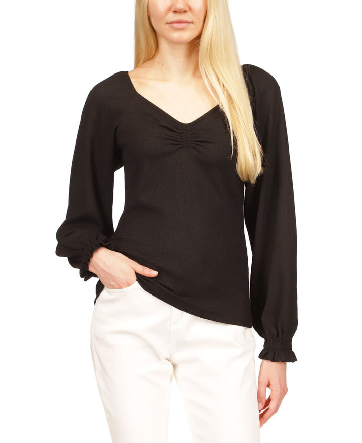 MICHAEL MICHAEL KORS Rouched Puff-Sleeve Top