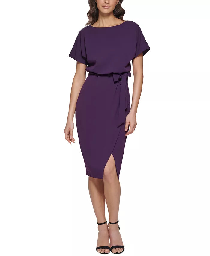 kensie Blouson Wrap Dress