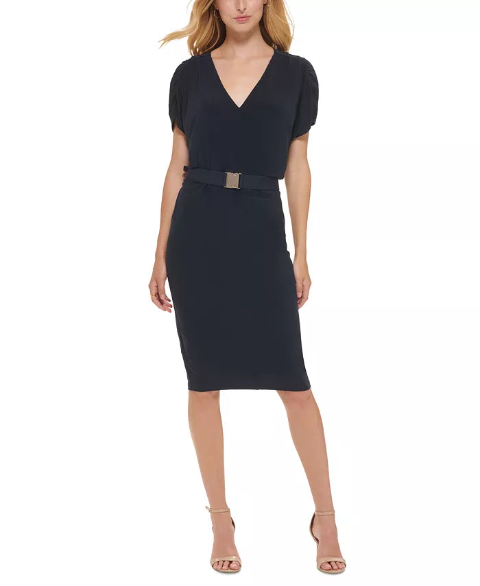 Tommy Hilfiger Women's Belted Sheath Dress