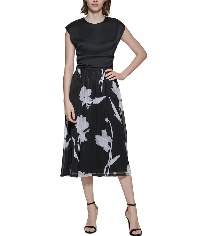 DKNY Cap-Sleeve Midi Dress