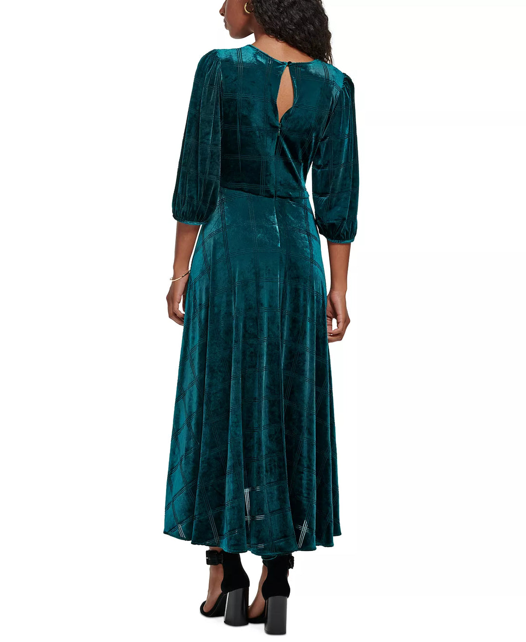 Calvin Klein Velvet Faux-Wrap Dress