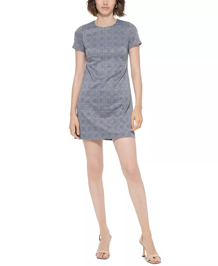 Calvin Klein Petite Ponté-Knit Jacquard Sheath Dress
