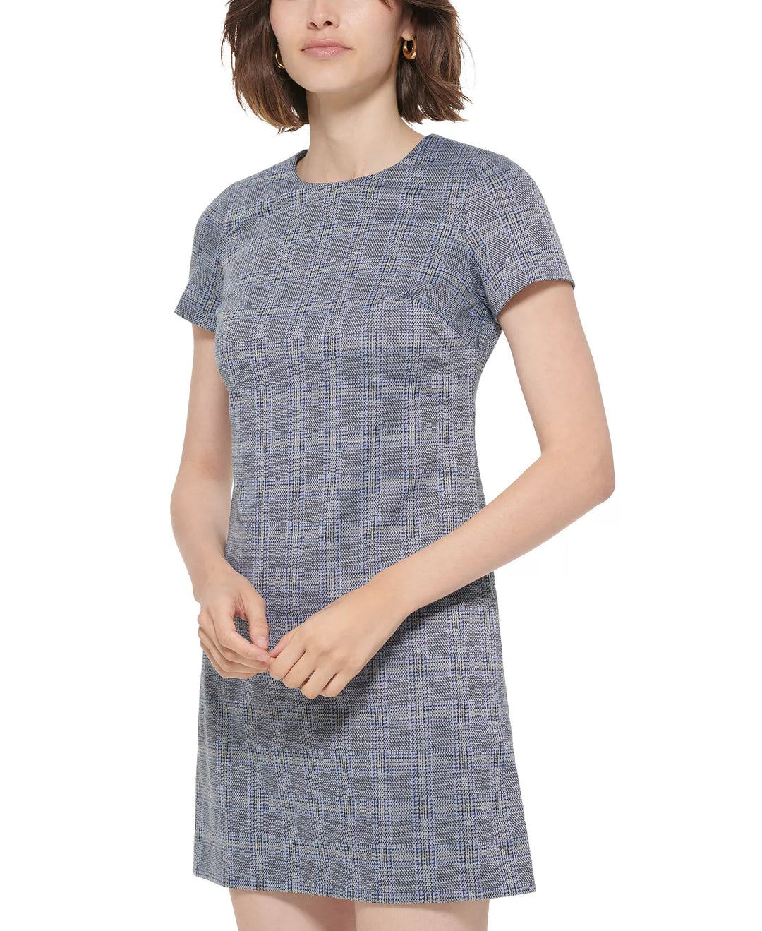 Calvin Klein Petite Ponté-Knit Jacquard Sheath Dress