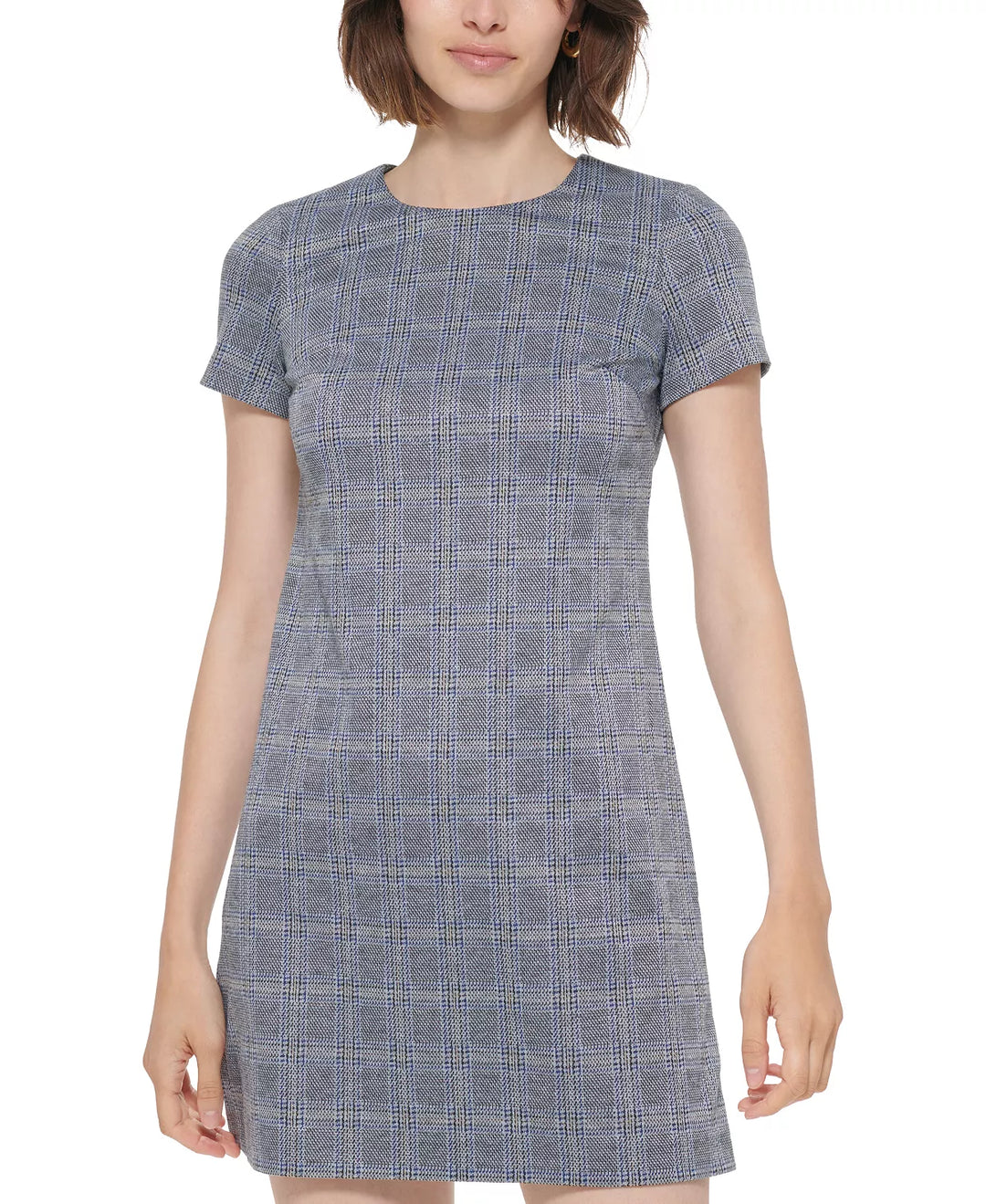 Calvin Klein Petite Ponté-Knit Jacquard Sheath Dress
