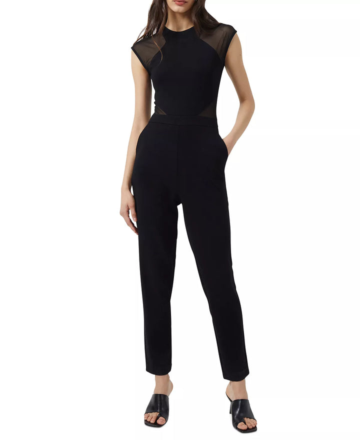 French Connection Viven Mesh-Panel Jumpsuit