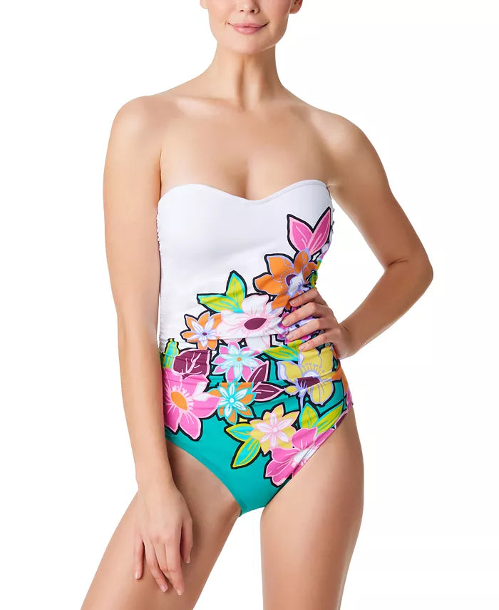 Bleu by Rod Beattie Color Crush Shirred One-Piece Swimsuit
