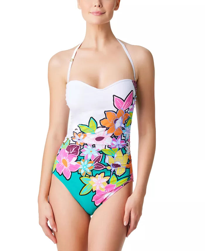 Bleu by Rod Beattie Color Crush Shirred One-Piece Swimsuit
