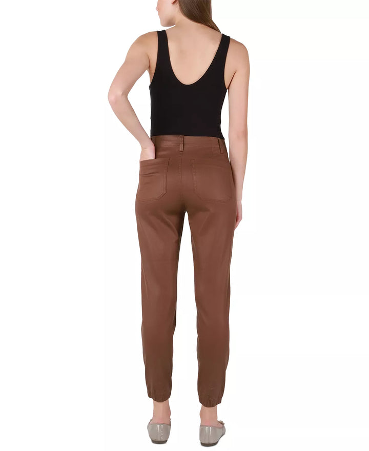 Black Tape Women's Cropped High-Rise Coated Joggers