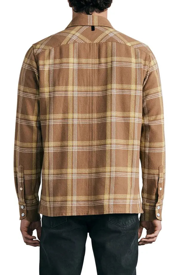 rag & bone MEN Zip Dalton Plaid Shirt