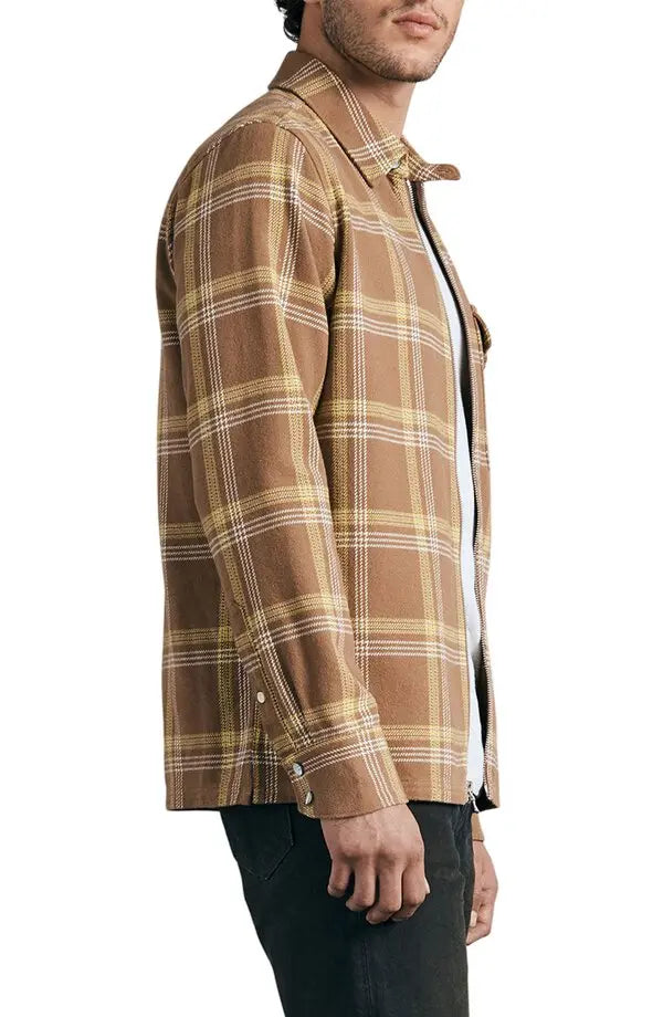 rag & bone MEN Zip Dalton Plaid Shirt
