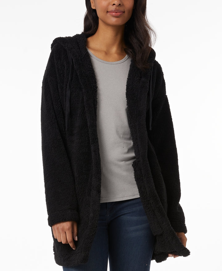 32 Degrees Women's Sherpa Hooded Open Cardigan