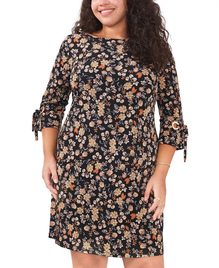 MSK Plus Size Floral-Print Jersey Shift Dress