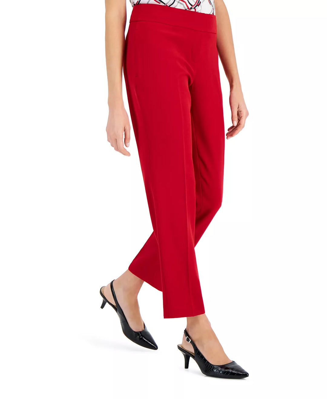 Kasper Women's Mid-Rise Slim-Leg Pants