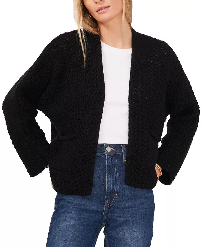 Vince Camuto Collarless Open-Front Cardigan