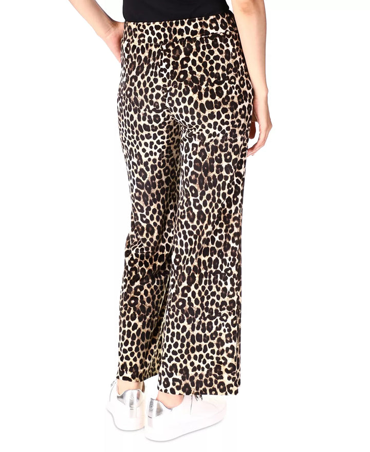 MICHAEL Michael Kors Women's Cheetah Flared Pull-On Pants