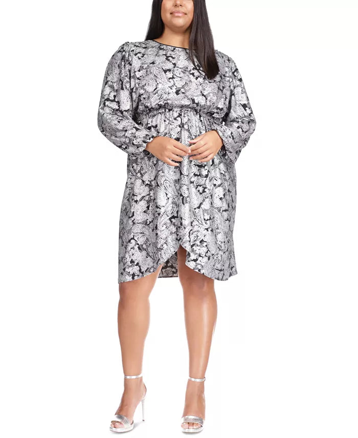 MICHAEL Michael Kors Plus Size Paisley-Print Cinch-Waist Dress