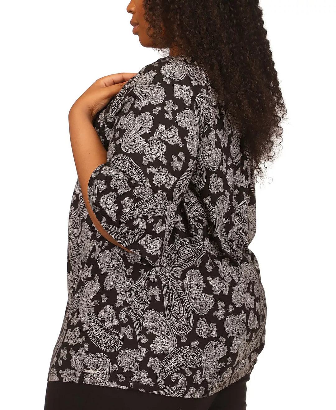MICHAEL Michael Kors Plus Size Paisley-Print Flare-Sleeve Top