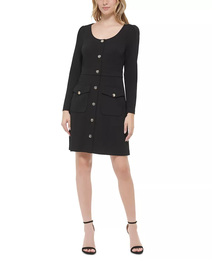 TOMMY HILFIGER Scoop-Neck Scuba Crepe Dress