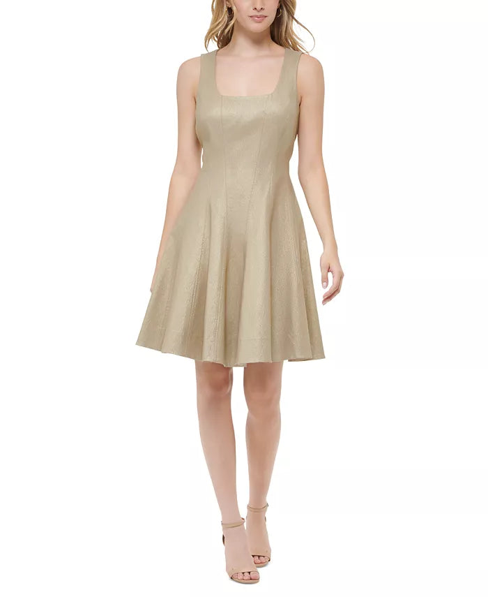 Tommy Hilfiger Metallic Fit & Flare Dress