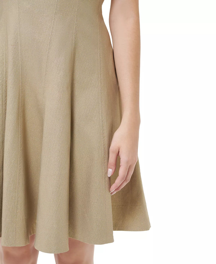 Tommy Hilfiger Metallic Fit & Flare Dress