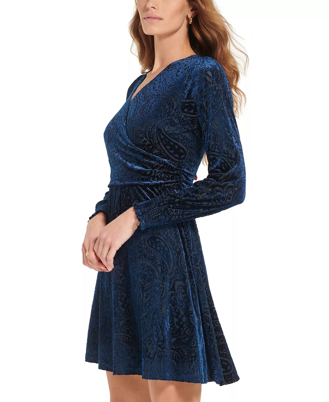 Tommy Hilfiger Women's Velvet Paisley Fit & Flare Dress