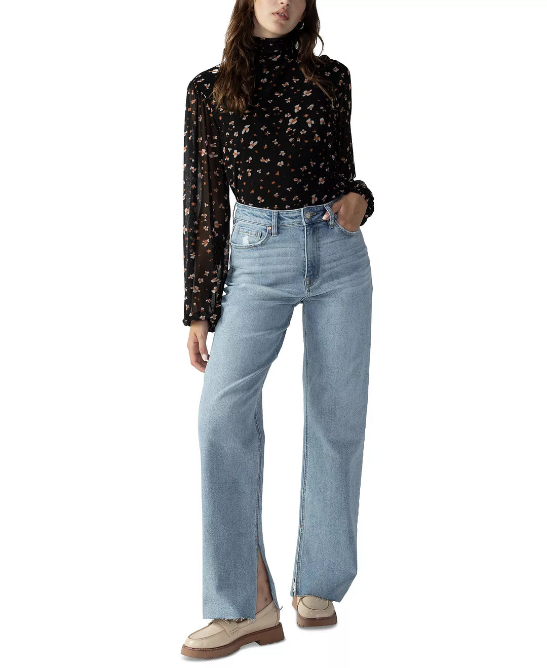 Sanctuary Night Dream Printed Mesh Top