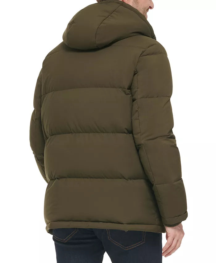 Cole Haan Men's Puffer Coat With Fleece-Lined Hood