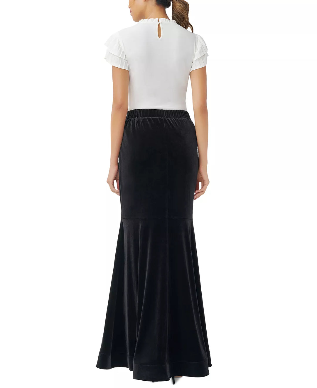 Adrianna Papell Women's Velvet Flute Maxi Skirt