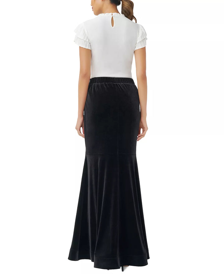 Adrianna Papell Women's Velvet Flute Maxi Skirt