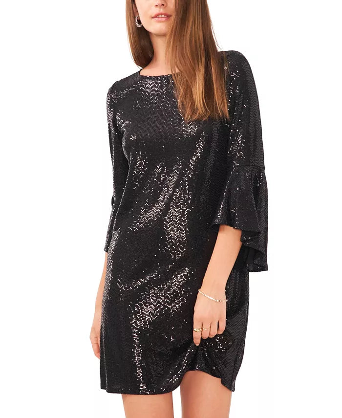 Vince Camuto Sequin Bell Sleeve Minidress