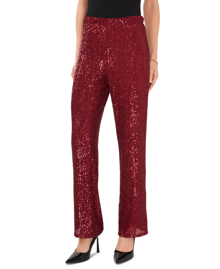 Vince Camuto Women's Pull-On Sequined Flared Pants
